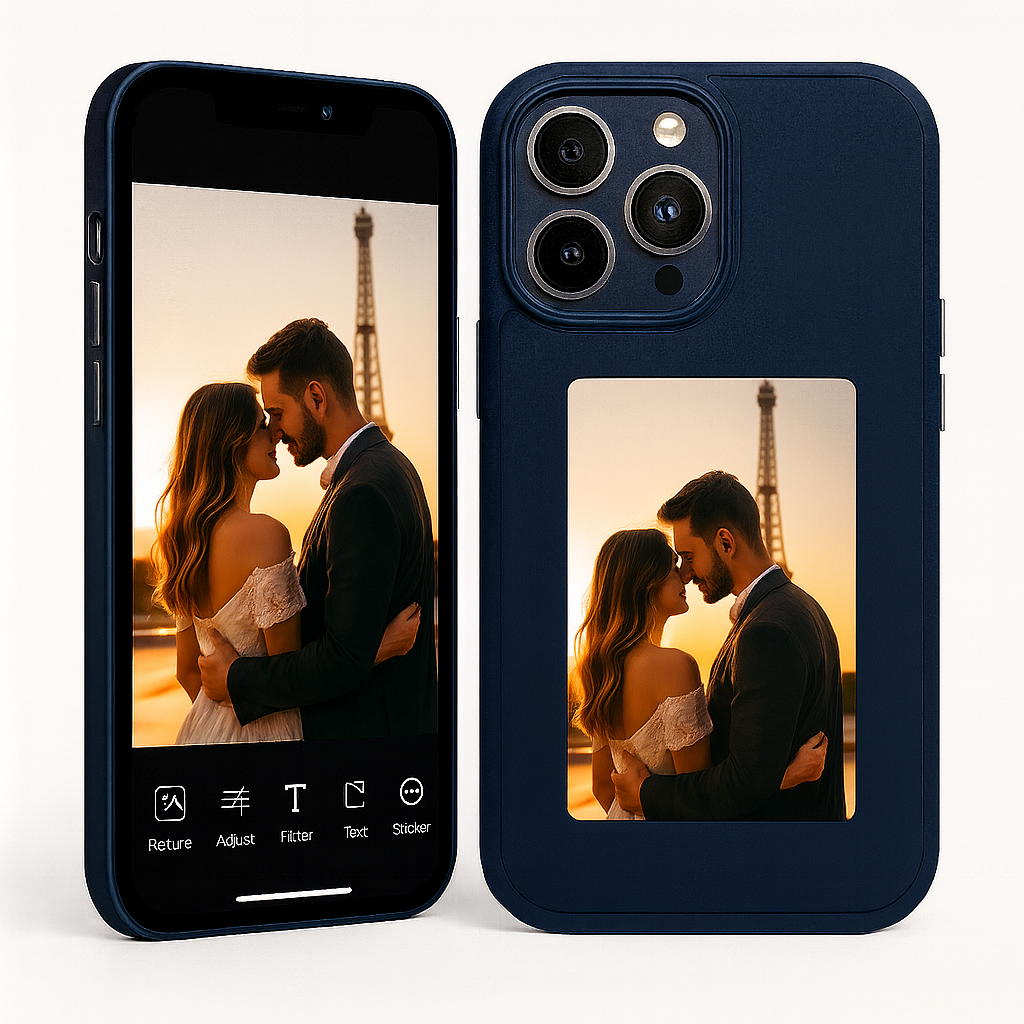 NFC Handyhülle mit E-Ink Display für iPhone