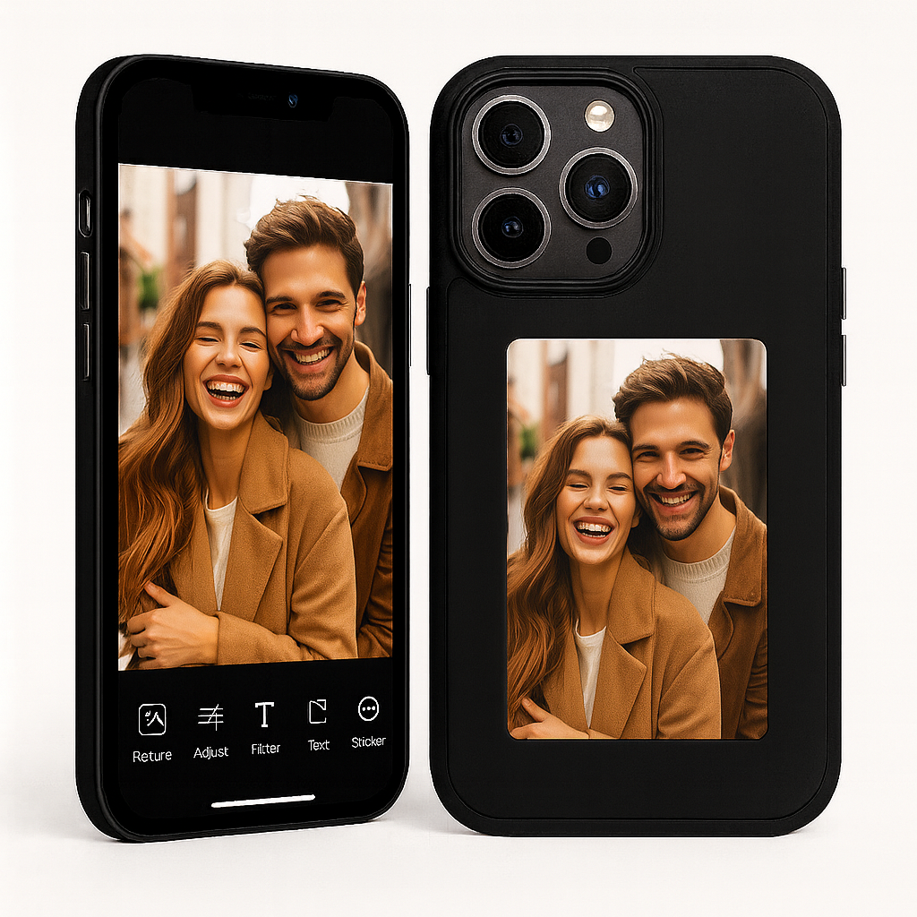 NFC Handyhülle mit E-Ink Display für iPhone