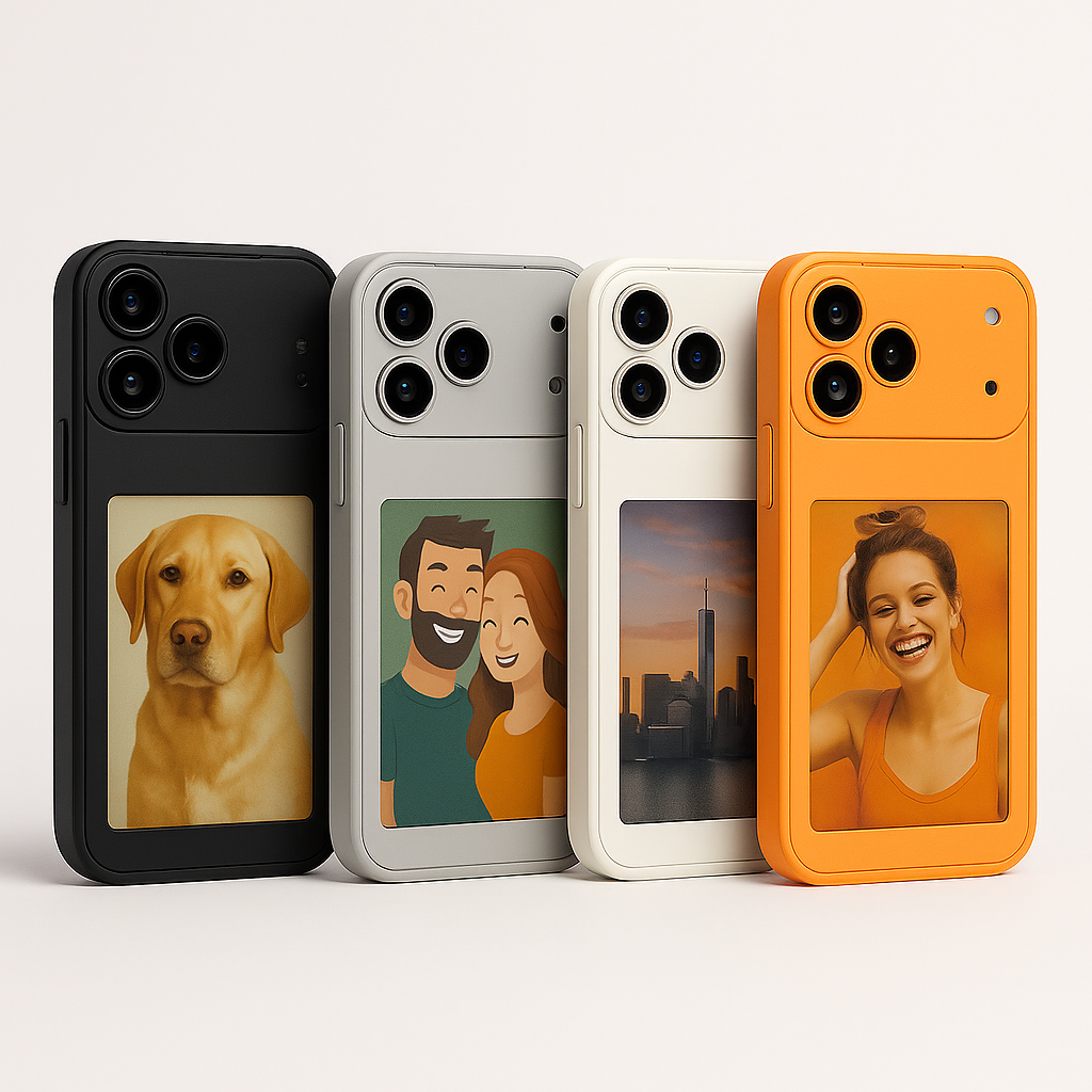 NFC Handyhülle mit E-Ink Display für iPhone